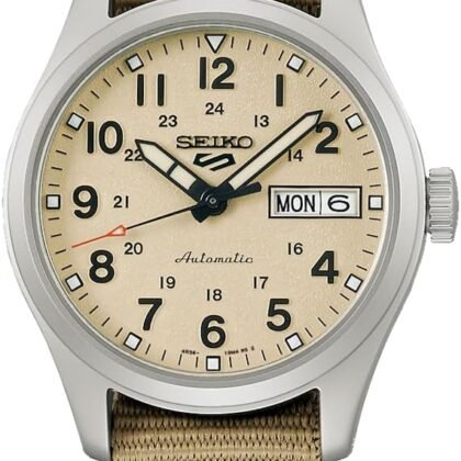 SEIKO 5 Sport SRPJ83 Beige Dial Nylon Automatic Watch