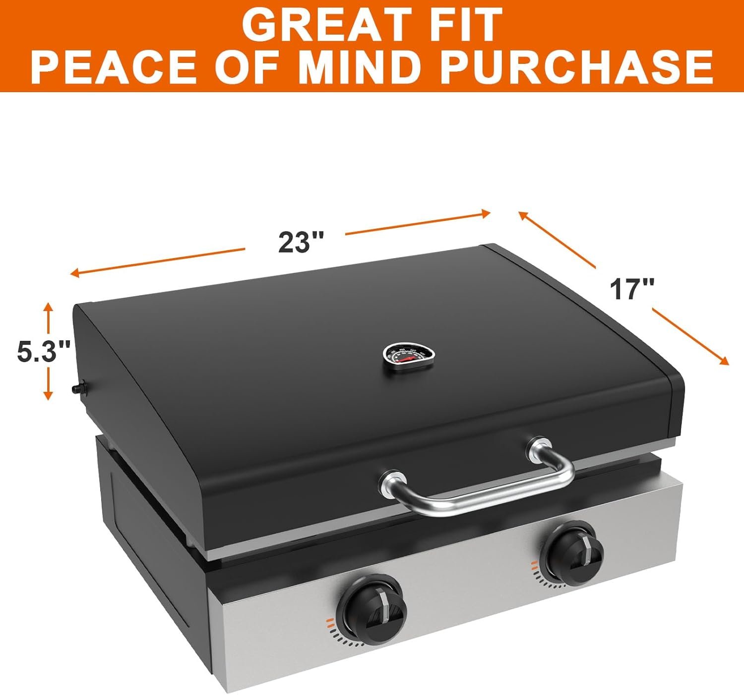 Upgraded Hinged Lid for Blackstone 1666 22 Inch Tabletop Griddle (2024 Model), Hard Cover Flat Top Lid Replacement Parts for Blackstone 2203 Original 22" Omnivore Tabletop Griddle - Image 2