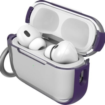 OtterBox - AirPods Pro Case, 2nd Generation - Clear Protective Case with Carabiners, Wireless Charging Compatible (Prestige)