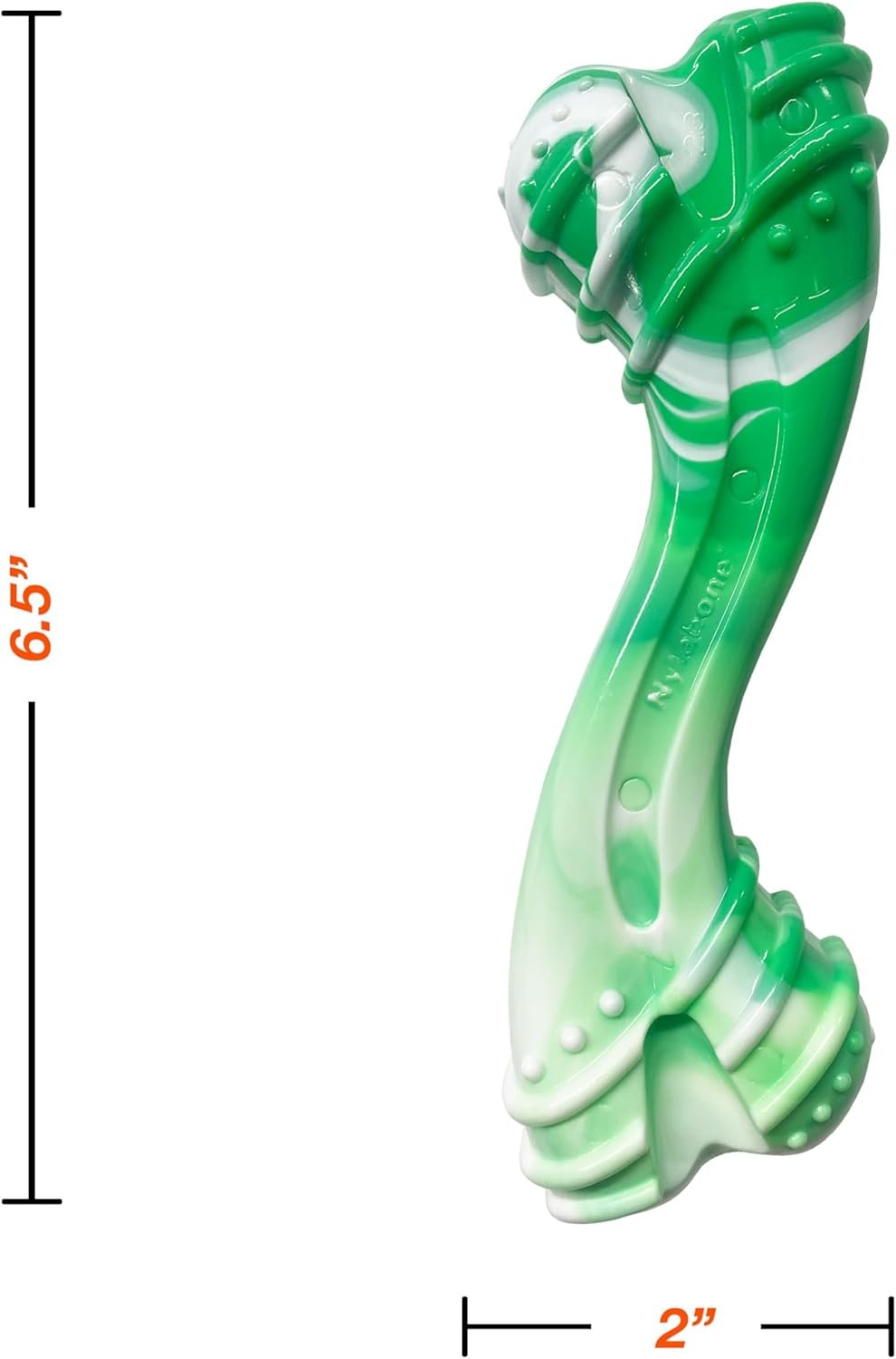 Nylabone Holiday Edition Curvy Dental Bone Power Chew Toy for Dogs, Dog Chew Bones for Aggressive Chewers, Wintergreen Flavor, Large - Up to 50 lbs, 1 Count - Image 5