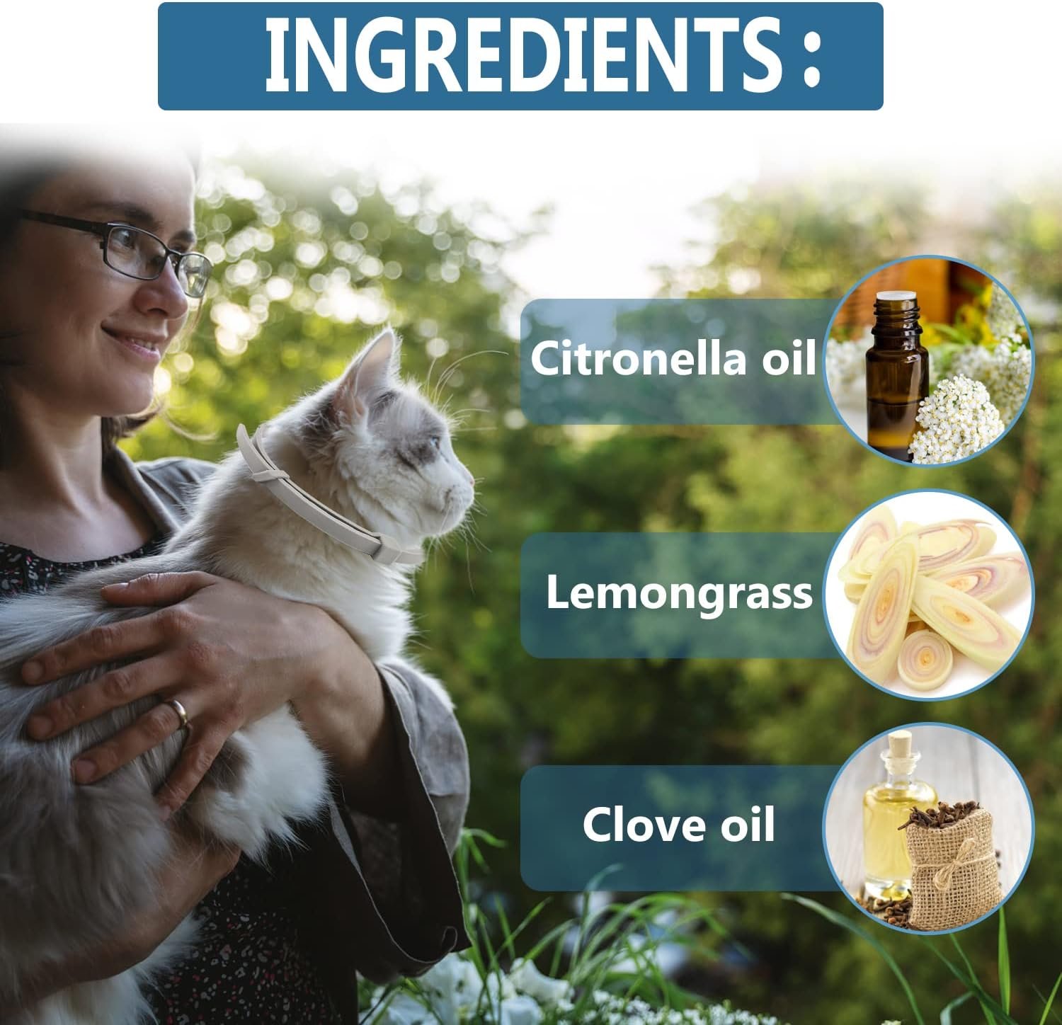 Flea and Tick Collar for Cats, 2 Pack Flea Collar for Cats, Offers 12 Months Protection, Waterproof, Adjustable, One Size Fits All Cat - Image 4