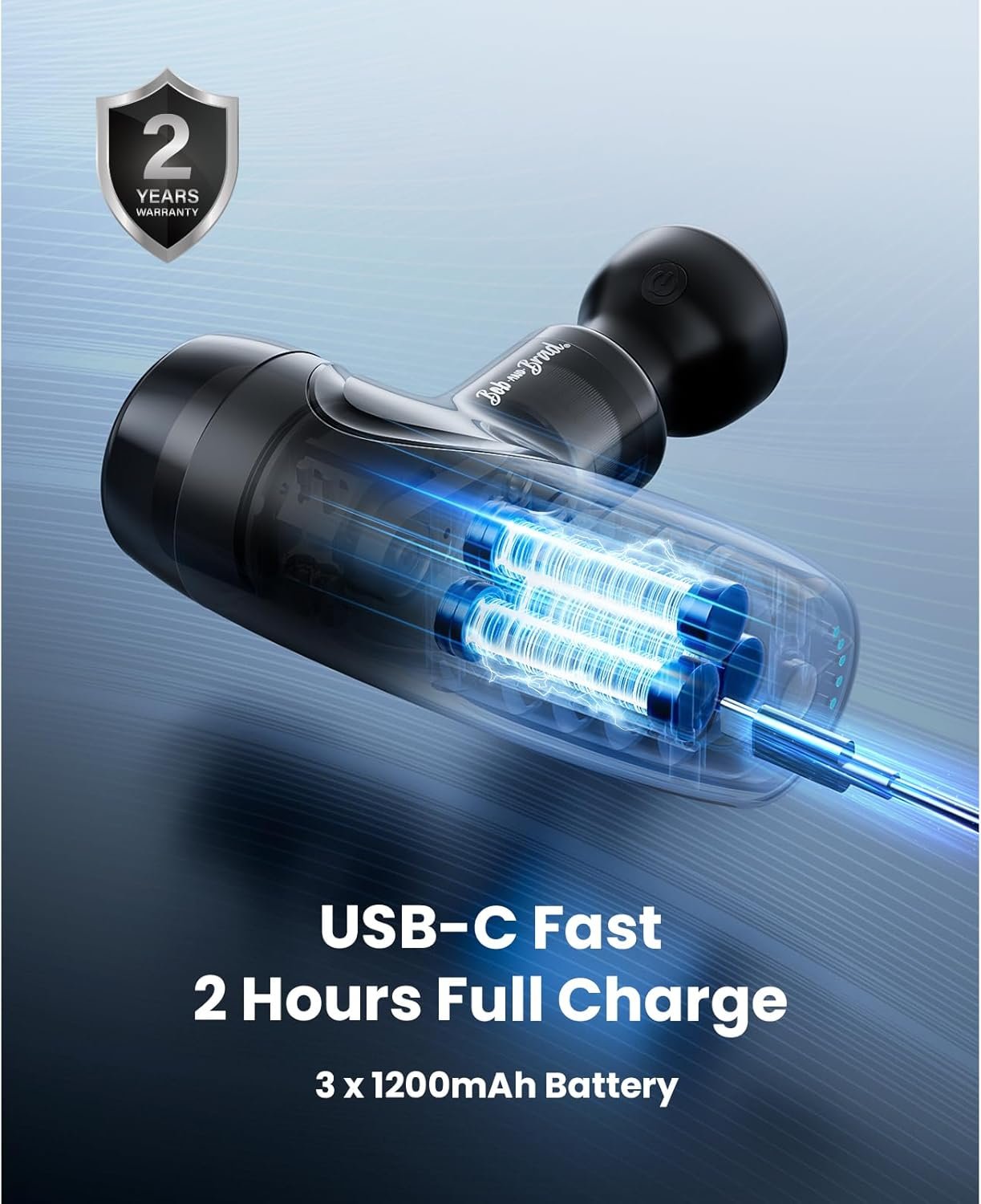 BOB AND BRAD M7 Plus Mini Massage Gun with Heat, Pocket-Sized Heated Deep Tissue Massager, Portable Percussion Muscle Travel Massager Gun, Ultra Light Small & Quiet Massage Gun - Image 6