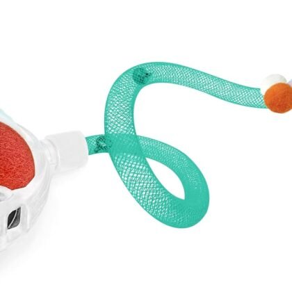 Interactive Cat Toys for Indoor Cats,The 3rd Generation Agile Moving Cat Ball with Elastic Mesh Tail,Automatic Kitten Toys for Bored Indoor Adult Cats,Motion Activated (Green)