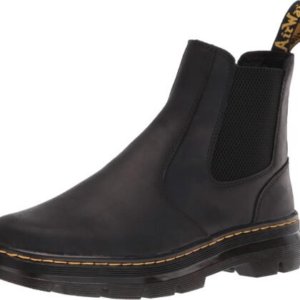 Dr. Martens Unisex Embury Chelsea Boot, Black Wyoming, 7 Women/6 Men