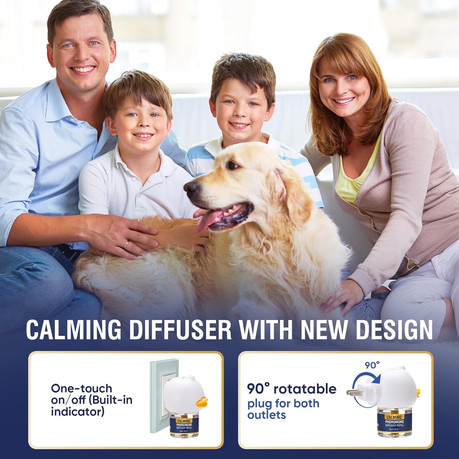 Dog Pheromones Calming Diffuser Kit Appeasing Pheromone Diffuser to Calm (3 Plug in+ 6 Pack 48ml Refill) for Anxiety Relieve Relief Reduce Aggression Fighting Barking Stress 180 Day Supply (Tasteless) - Image 4