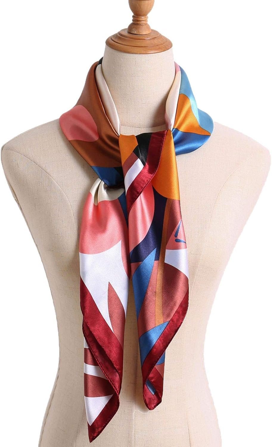 vimate 35" Square Silk Like Head Scarf - Women's Fashion Silk Feeling Scarf for Hair Wrapping and Sleeping at Night. - Image 4