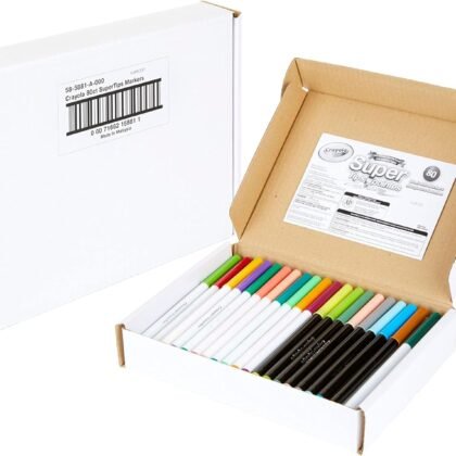 Crayola Supertips Washable Markers (80ct), Bulk Teacher Supplies for Classrooms, Kids Markers for Back to School, Ages 3+ [Amazon Exclusive]