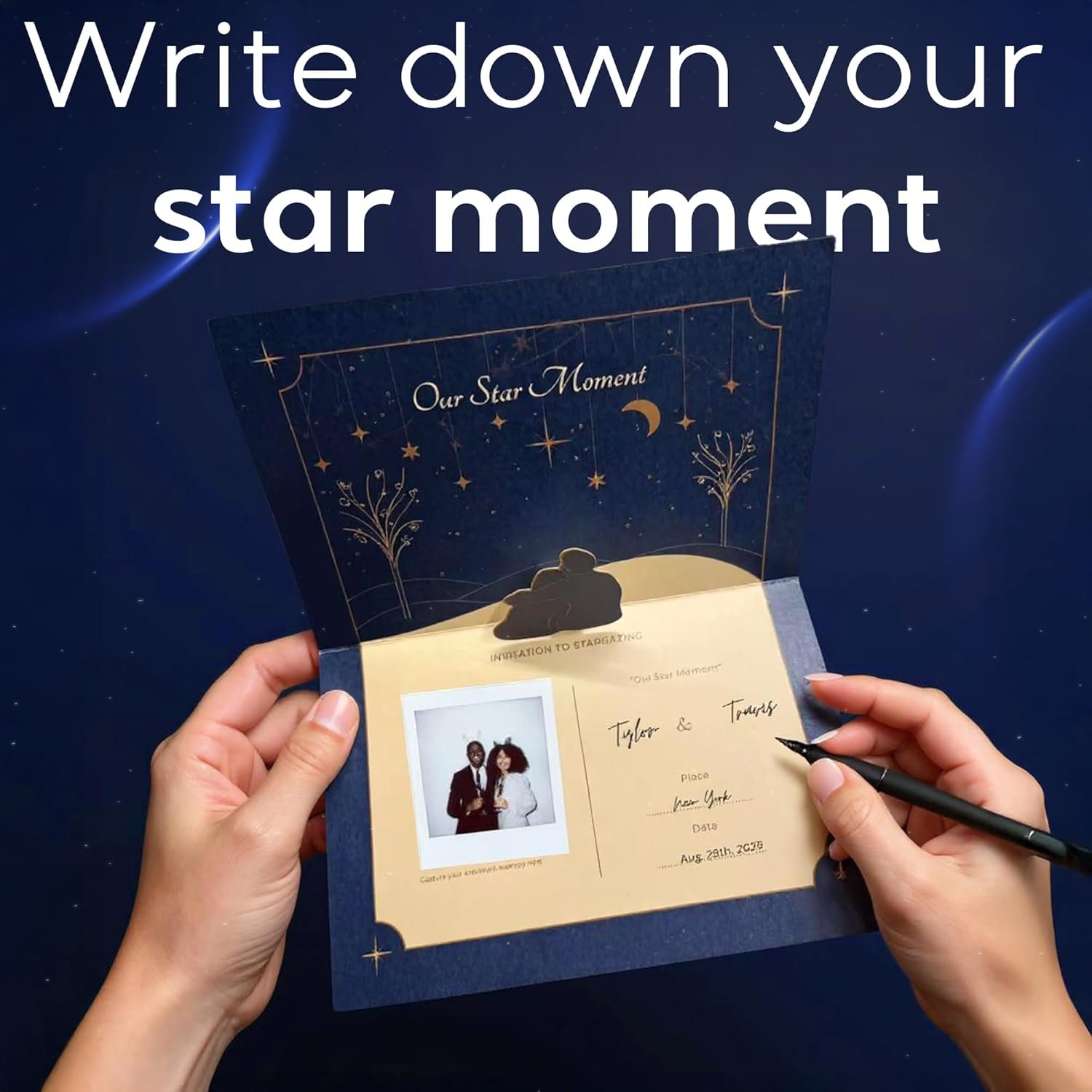 Name a Star Gift Box – Personalized Star Kit, Star Certificate, Galaxy Pass, 3D Greeting Card & Night Sky Poster – Unique Romantic Astronomy Gift for Anniversary or Memorial - Image 6