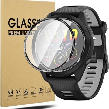 Suoman 2-Pack for Garmin Forerunner 265 Screen Protector, [Anti-Scratch] Ultra-thin High Definition Soft Screen Protective Film