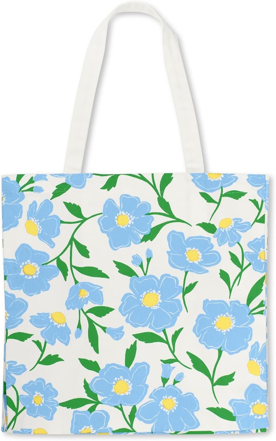 kate spade new york Canvas Tote Bag for Women, Cute Tote Bag for Work or Teacher, Canvas Beach Bag, Book Tote with Pocket