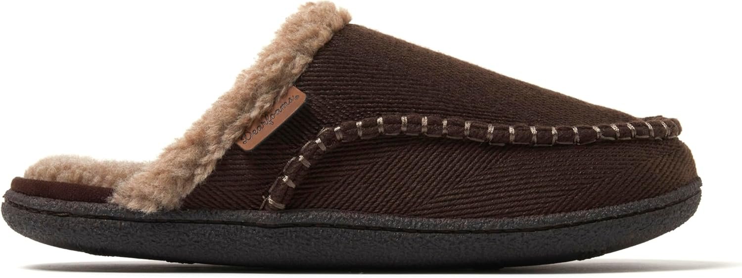 Dearfoams mens Matthew Moc Toe Scuff Indoor Outdoor House Shoe - Image 6