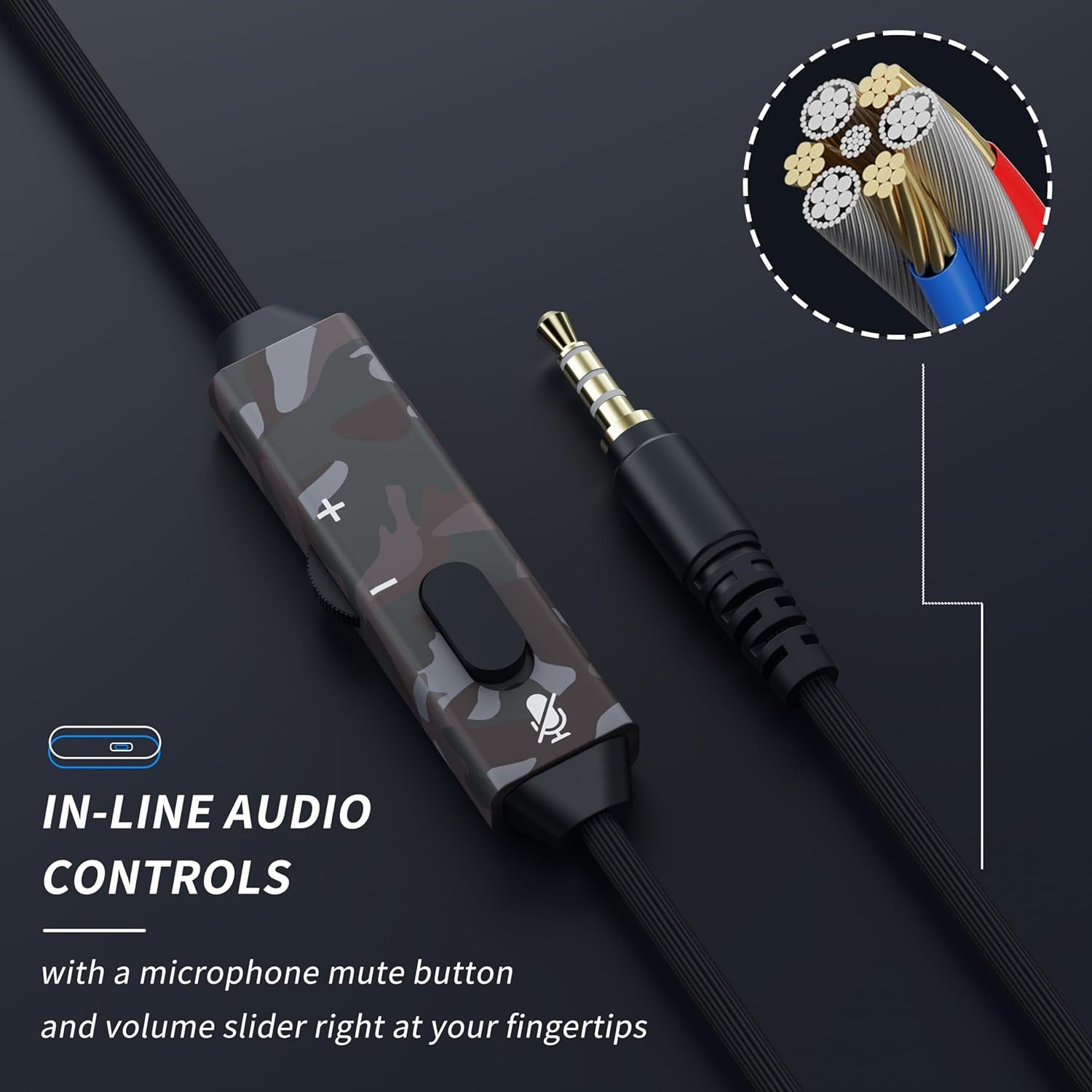 BINNUNE Gaming Headset with Mic for PS4 PS5 Xbox Series X|S Xbox 1 PC NS, Wired Gaming Headphones with Microphone for PS 4|5 Xbox1 - Image 5