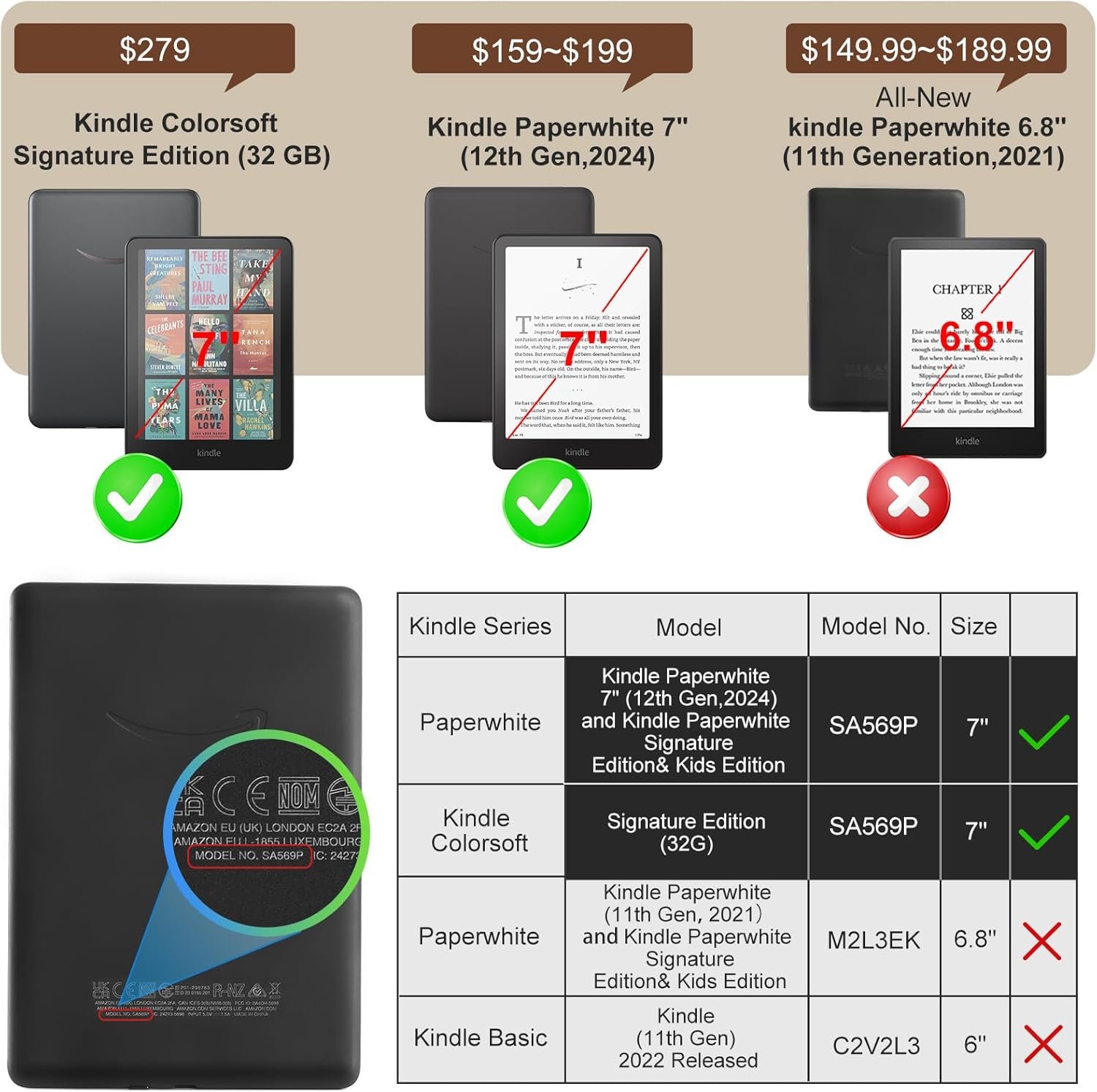 CoBak Premium Stand Case for Kindle Paperwhite & Kindle Colorsoft 7" & Kobo with Hand Strap – Automatic Wake/Sleep, Stylish & Durable, Comfortable Reading & Protection, Compatible with iPhone Stand - Image 2