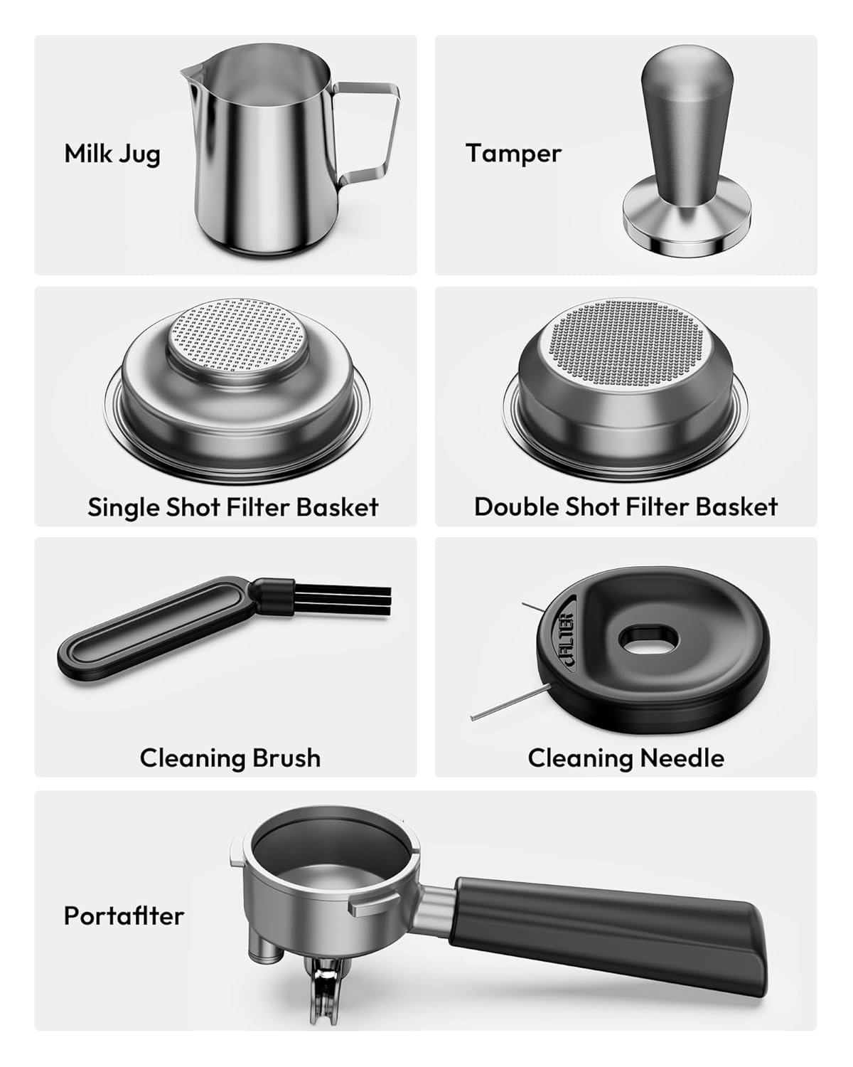 EUHOMY Espresso Machine with Grinder, 20 Bar Professional Espresso Coffee Maker for Home, with Milk Frother for Latte, Cappuccino & Barista-Style - Image 9