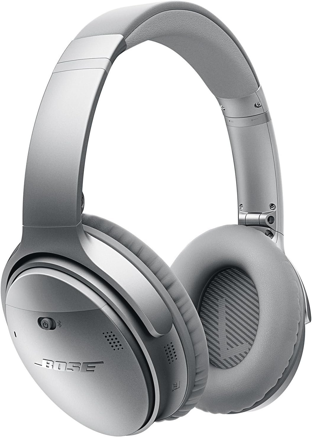 Bose QuietComfort 35 (Series I) Wireless Noise Cancelling Headphones - Silver (Renewed) - Image 2