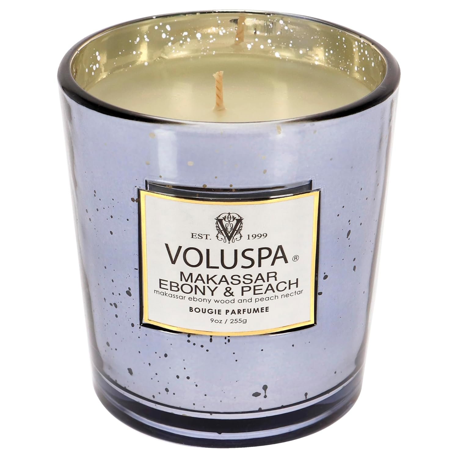 Voluspa Makassar Ebony and Peach Candle, 9 oz, Coconut Wax Blend, Scented Candles for Home, 60 Hour Burn Time, Candle Jars - Image 4