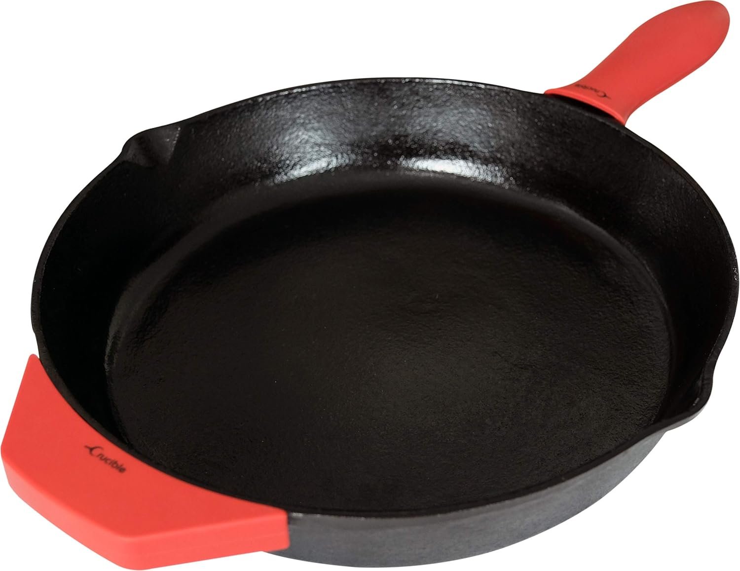 12-Inch & 10.25-Inch Cast Iron Skillet Set (Pre-Seasoned), Including Large & Assist Silicone Hot Handle Holders | Indoor & Outdoor Use - Image 4
