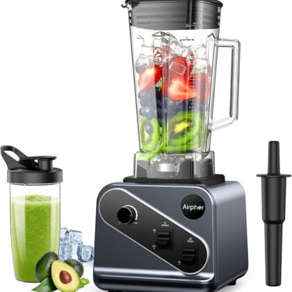 Blenders for Kitchen, 2000W Professional Blender, 68oz Large Capacity with 27oz To-Go cup, Smoothie Blender with 35000RPM to Make Soups, Jams, Frozen Fruit&More, Dishwasher Safe, BPA-Free