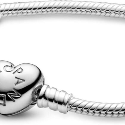 PANDORA 590719 Sterling Silver Heart Clasp Bracelet, Gift Box Included