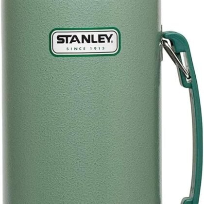 Stanley Heritage Classic Vacuum Bottle with Handle 2.0 qt | Wide Mouth with Leakproof Cup Lid | Keep Drinks Hot Cold for Travel | Insulated Stainless Steel Thermal Bottle | BPA-Free | Hammertone Green