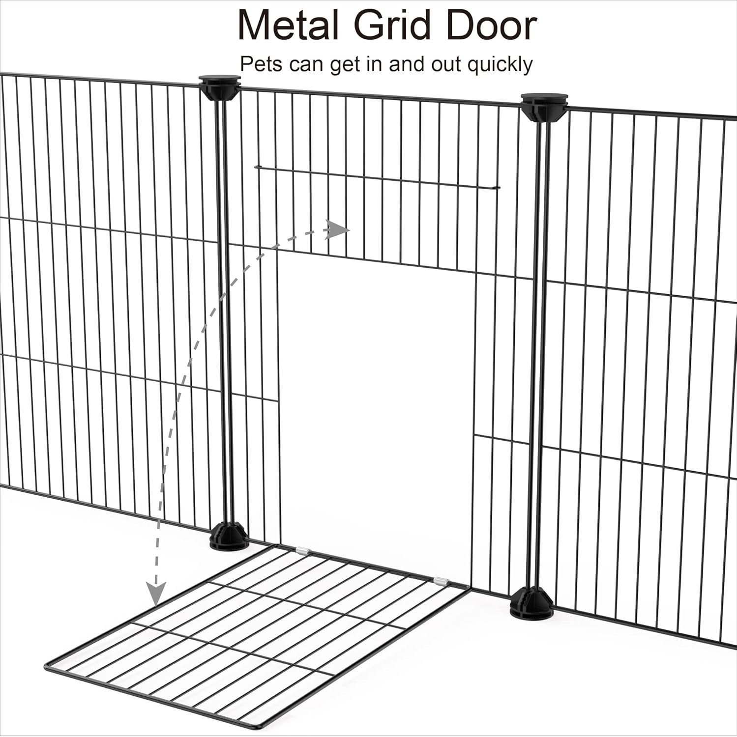 HOMIDEC Pet Playpen,Small Animals Cage DIY Wire Portable Yard Fence with Door for Indoor/Outdoor Use,Puppies,Kitties,Bunny,Turtle 48" x 24" x 16" - Image 7