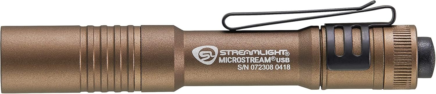 Streamlight 66608 MicroStream 250-Lumen EDC Ultra-Compact Flashlight with USB Rechargeable Battery, Clear Retail Packaging, Coyote - Image 2