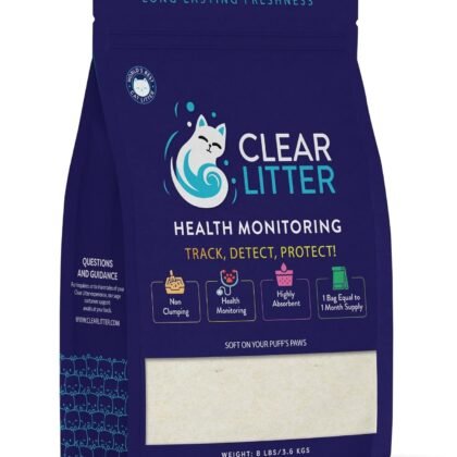 Crystal Cat Litter with Color-Changing Health Monitoring Crystals – 30-Day Odor Control, Low Dust, Non-Clumping, Ultra Absorbent, Safe for Multi-Cat Households, Easy Clean Silica Gel
