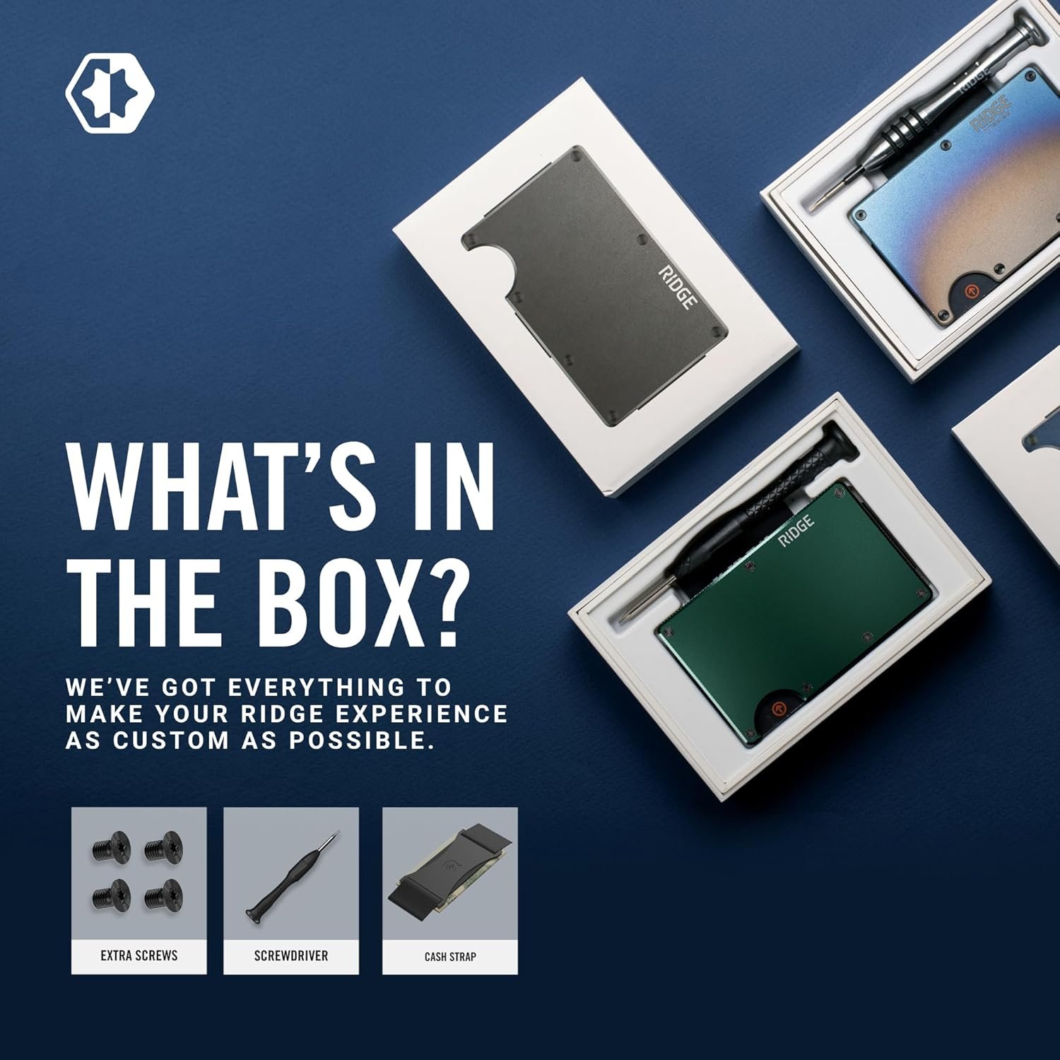 The Ridge Wallet - Slim Minimalist Compact Wallet and Card Holder, | RFID Protected Front Pocket Wallets | Integrated Cash Strap | Forest Green - Image 4