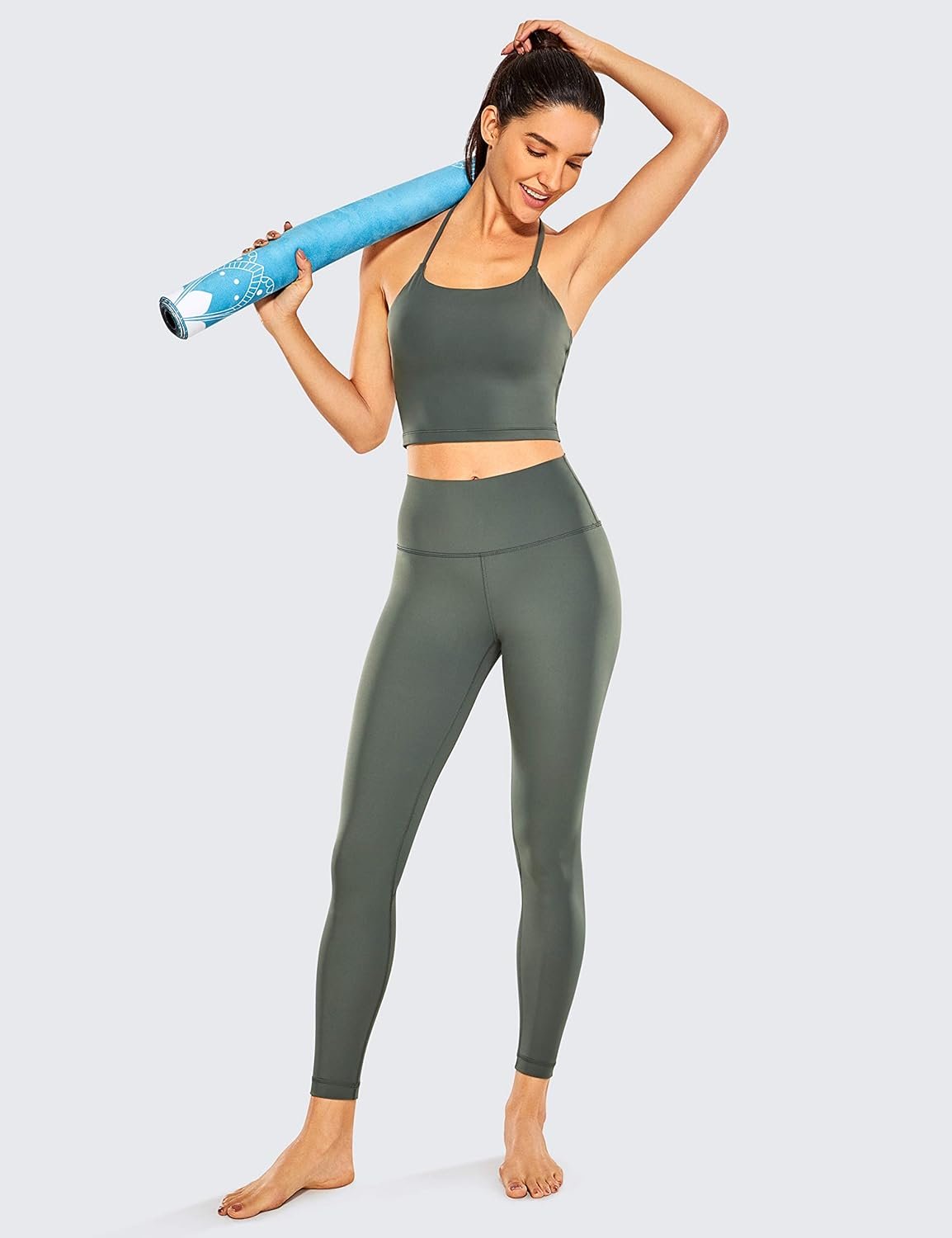 CRZ YOGA Women Naked Feeling Yoga Pants 25 Inches - 7/8 High Waisted Workout Leggings - Image 3