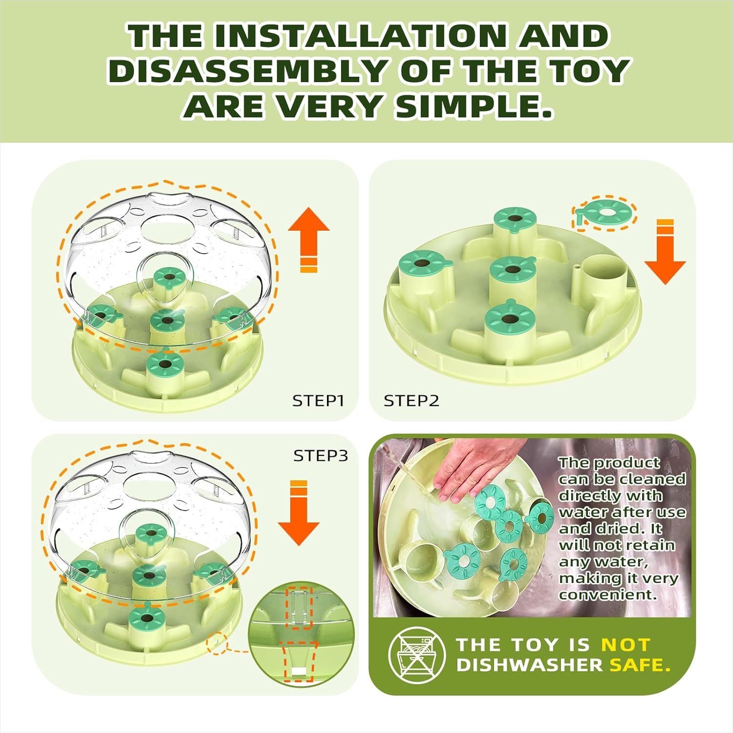 KADTC 2 Ways to Play - Large Size Cat Treat Puzzle Toy U.S. Brand & Design Foraging Balls for Indoor Cats Puzzles Feeder Kitten Stimulating Enrichment Slow Feeding Toys Interactive Brain-Teasing Game - Image 6