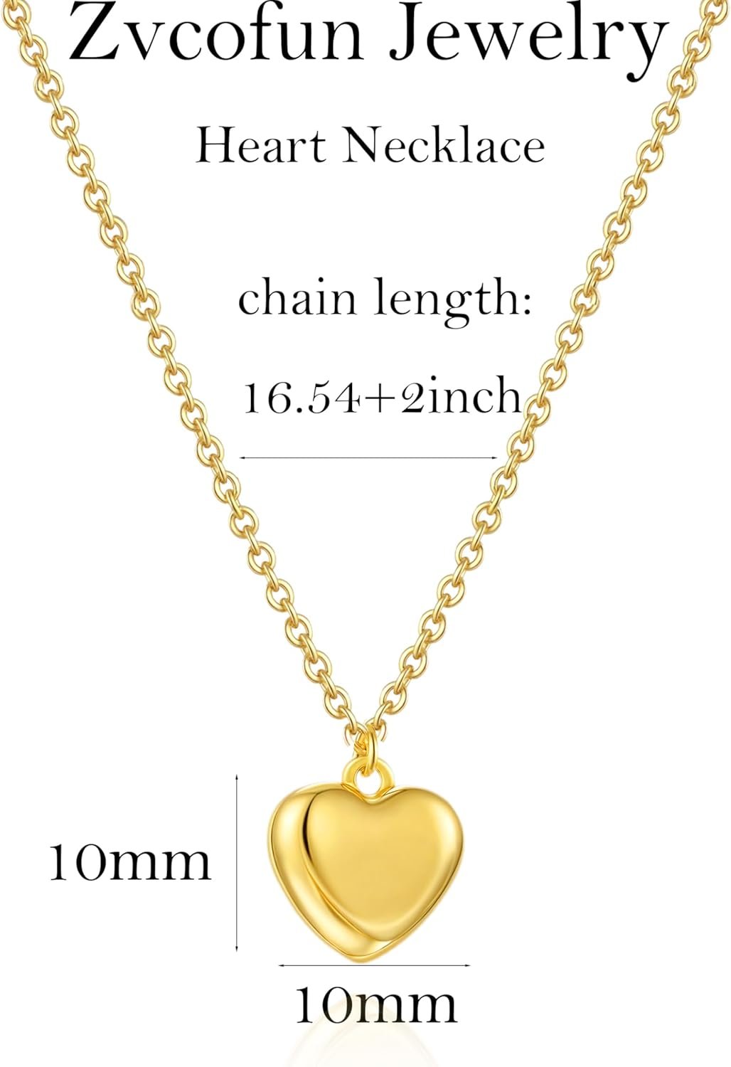 Heart Necklace - Dainty 14K Gold Necklaces for Women Trendy Small Heart Pendant Simple Choker Neckace Gold Jewelry for Women Gifts - Image 2