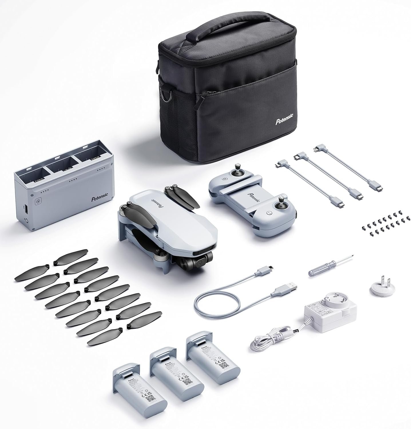 Potensic ATOM SE GPS Drone with 4K EIS Camera, Under 249g, 93 Mins Flight, 4KM FPV Transmission, Brushless Motor, Max Speed 16m/s, 60W Fast Parallel Charging Hub, Fly More Combo - Image 8