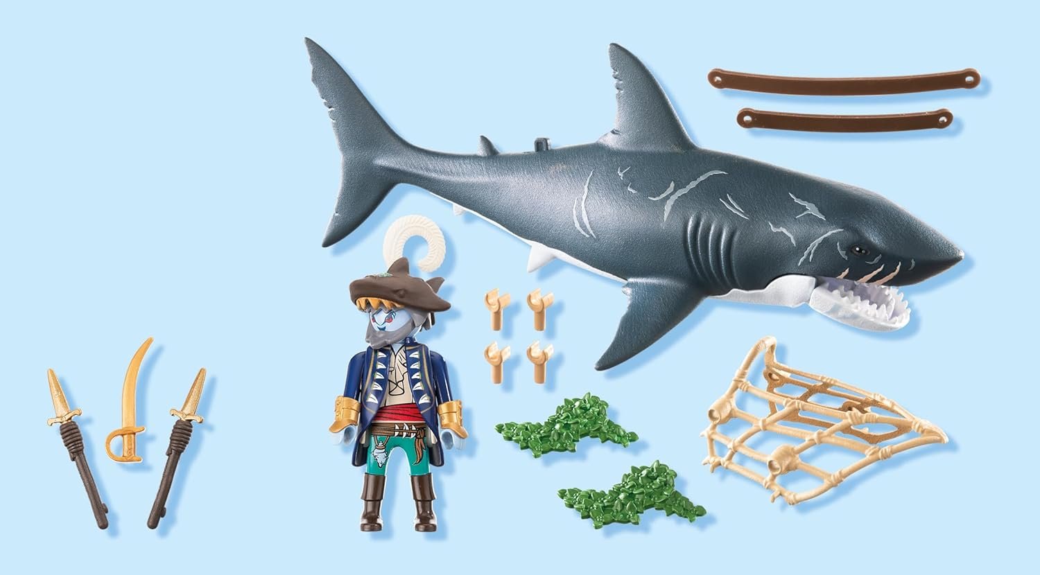 Playmobil Giant Shark with Pirate - Image 3