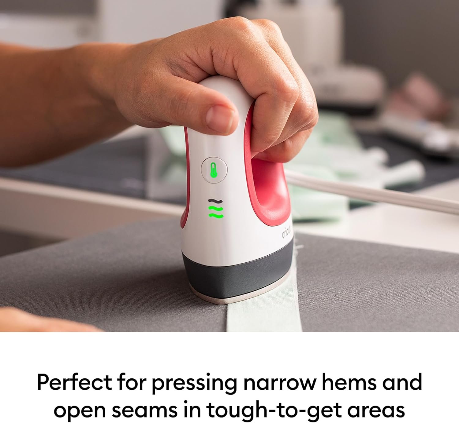 Cricut EasyPress Mini Heat Press + Heat Press Mat - for Pressing Small Objects Like Shoes, Stuffed Animals, Hats & More - 3 Heat Settings & Precision Tip - Compact & Lightweight - Raspberry - Image 8