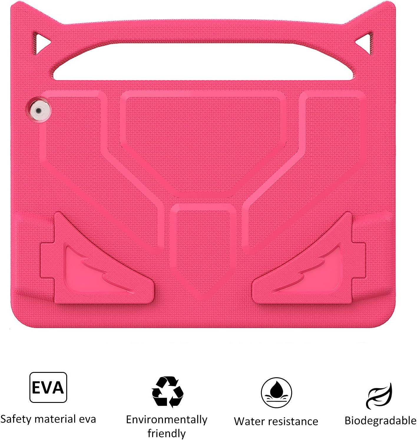 Fire HD 10 Tablet Case for Kids,Amazon Fire Tablet 10 Case(13th/11th Generation, 2023/2021 Release),SHREBORN Lightweight Shockproof Covers with Handle Stand,Also for 10in Sony Nokia,Pink - Image 5