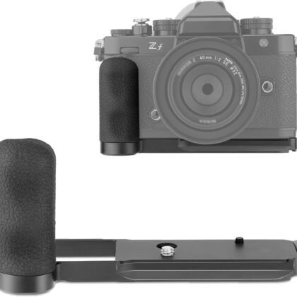 Haoge Zf Handle Grip for Nikon ZF Camera Foregrip L-Shape Grip, with Ergonomic Silicone Side Handle MHG-ZFB,Arca Swiss Type Plate for DJI RS2/RS-C2/RS3/RS3-PRO/RS3 Mini Gimbal Stabilizer,Black