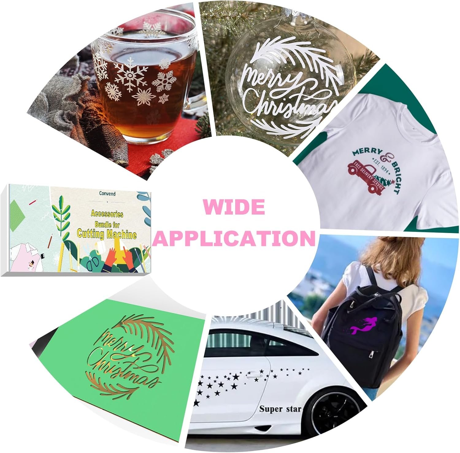 Convend The All-in-One Accessories and Supplies Bundle for Xtra-103Pcs Starter Kit with Weeding Tools, HTVs, Permanent Vinyl, Transfer Paper, LED Light Pad, Paper Cutter for Crafting Projects - Image 7