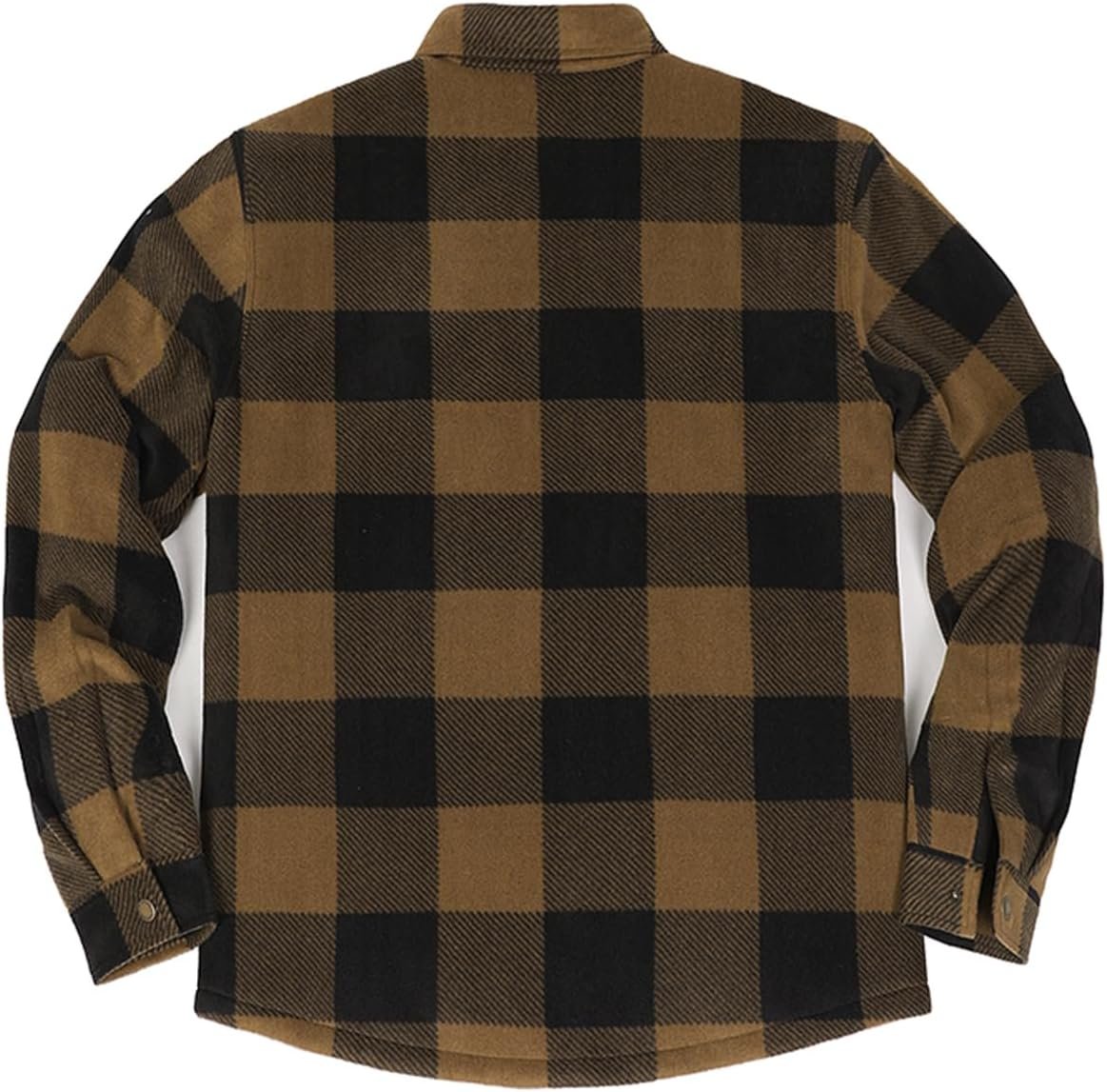 ZENTHACE Men's Quilted Lined Fleece Shirt Jacket, Snap Button Plaid Shacket, Fall Winter Warm Workwear Overshirt - Image 2