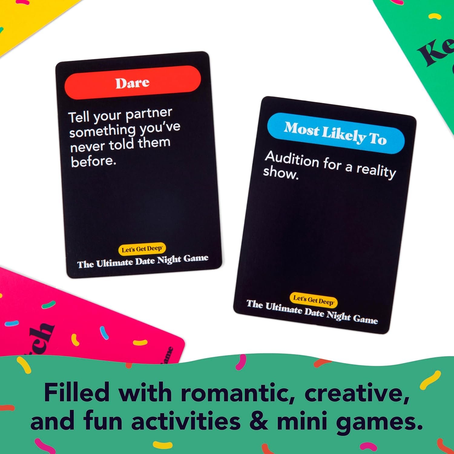 The Ultimate Date Night Game by Relatable, Great for Couples Games and Stay at Home Date Night Ideas, From The Makers of Let's Get Deep Relationship Card Game, Includes 200 Cards & Spinner - Image 2