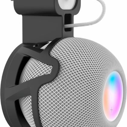 LeongLzt Ouligei Top-Notch Quality Homepod Mini Wall Mount Holder, Homepod Mini Plug Mount with in-Built Cable Management System, No Screws Needed - an Elegant Space Saving Accessory