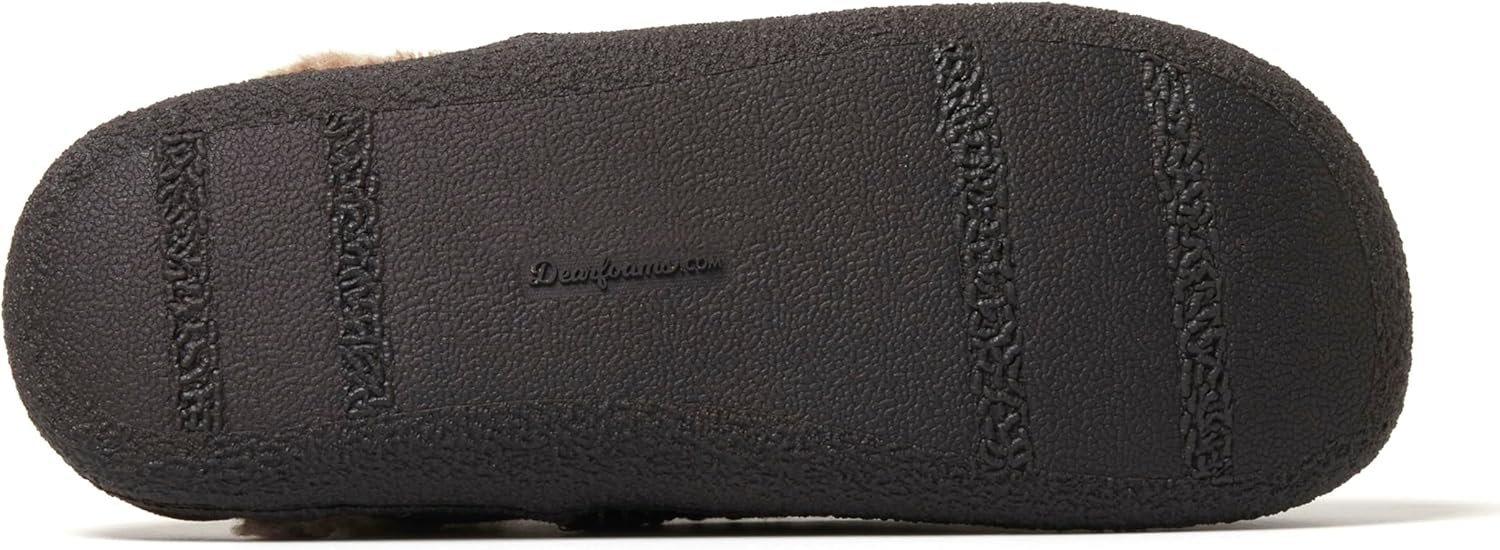 Dearfoams mens Matthew Moc Toe Scuff Indoor Outdoor House Shoe - Image 4