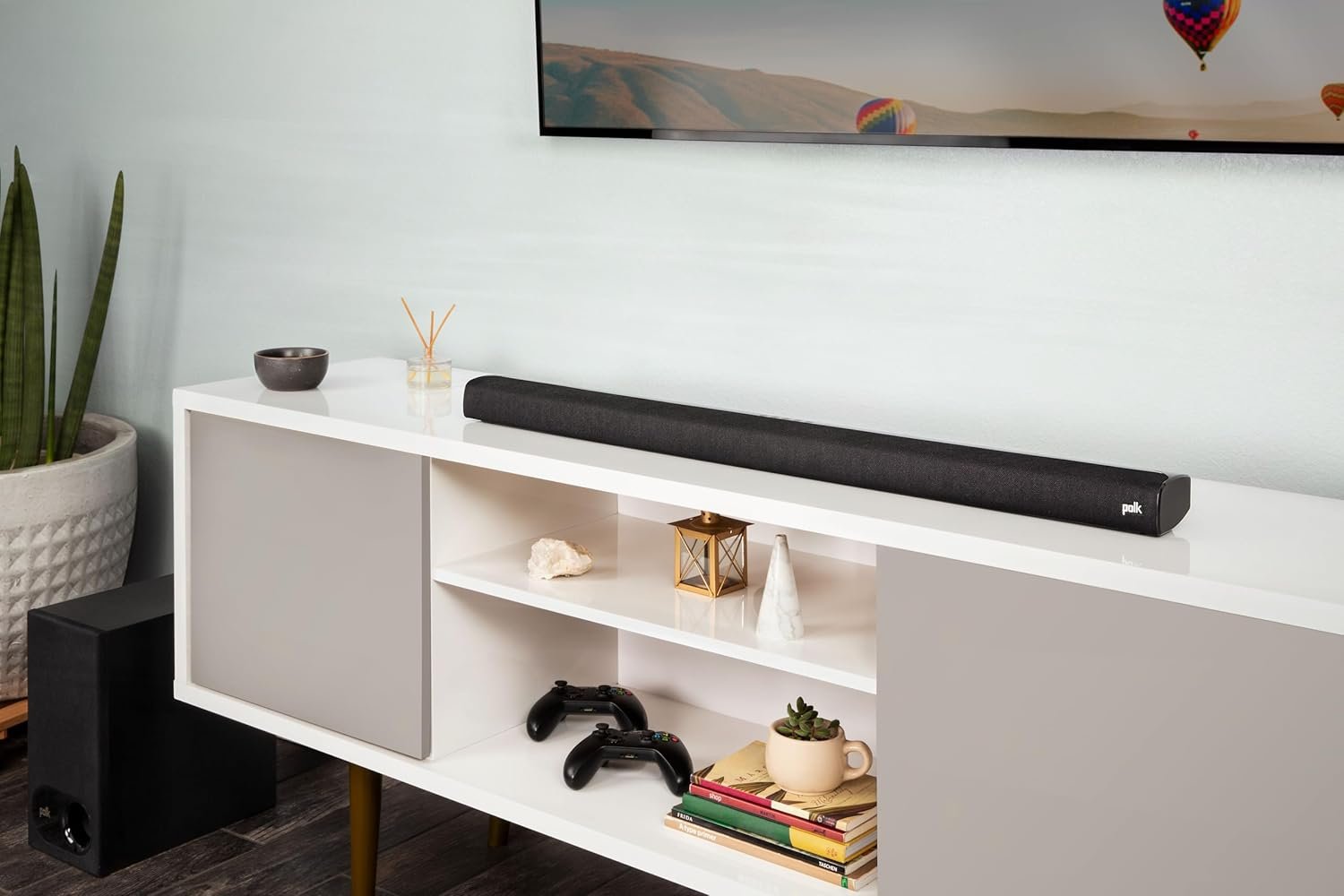 Polk Audio Signa S2D Sound Bar with Wireless Subwoofer (Online Exclusive Finish), Dolby Digital & DTS Virtual Surround, VoiceAdjust Technology, Bluetooth Music Streaming, Aux, HDMI & Optical Inputs - Image 4