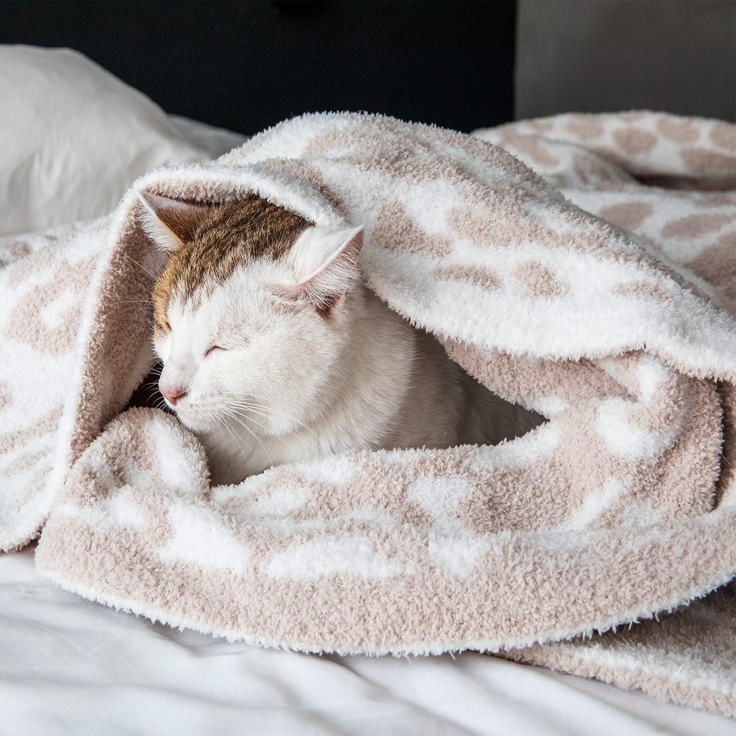 MH MYLUNE HOME Ultra Soft Leopard Throw Blanket (50x60 inches) Microfiber Blankets Plush Warm Reversible Cheetah Blanket Leopard Pattern Throw for Couch Bed Sofa - Khaki, 50"x60" - Image 7