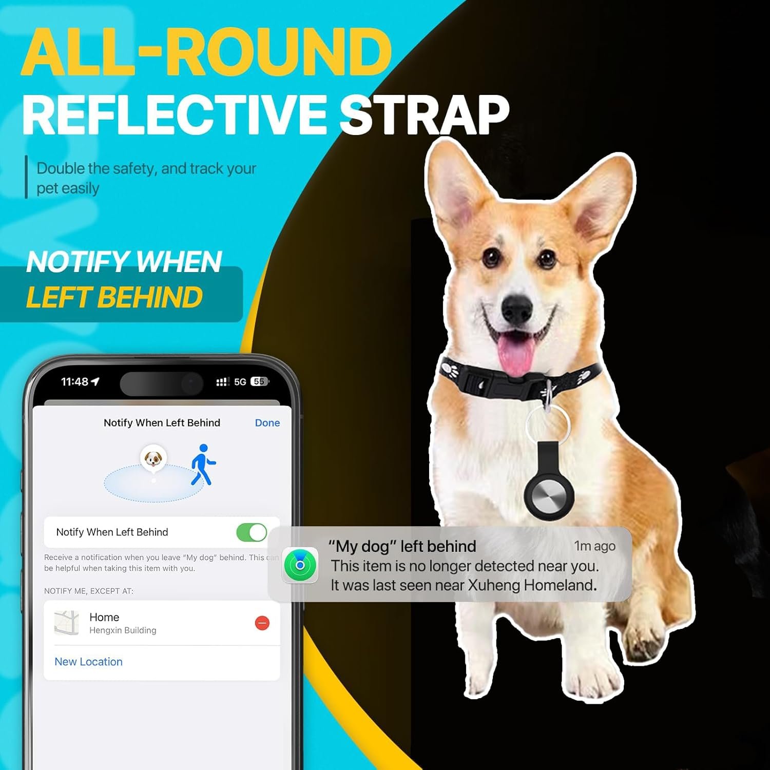 Cat Tracker Collar-Dog GPS Tracker-Pet Tracker-GPS Tracker for Dogs | Android and iOS Universal | No Monthly Fee | Works with Any Collar - Image 3