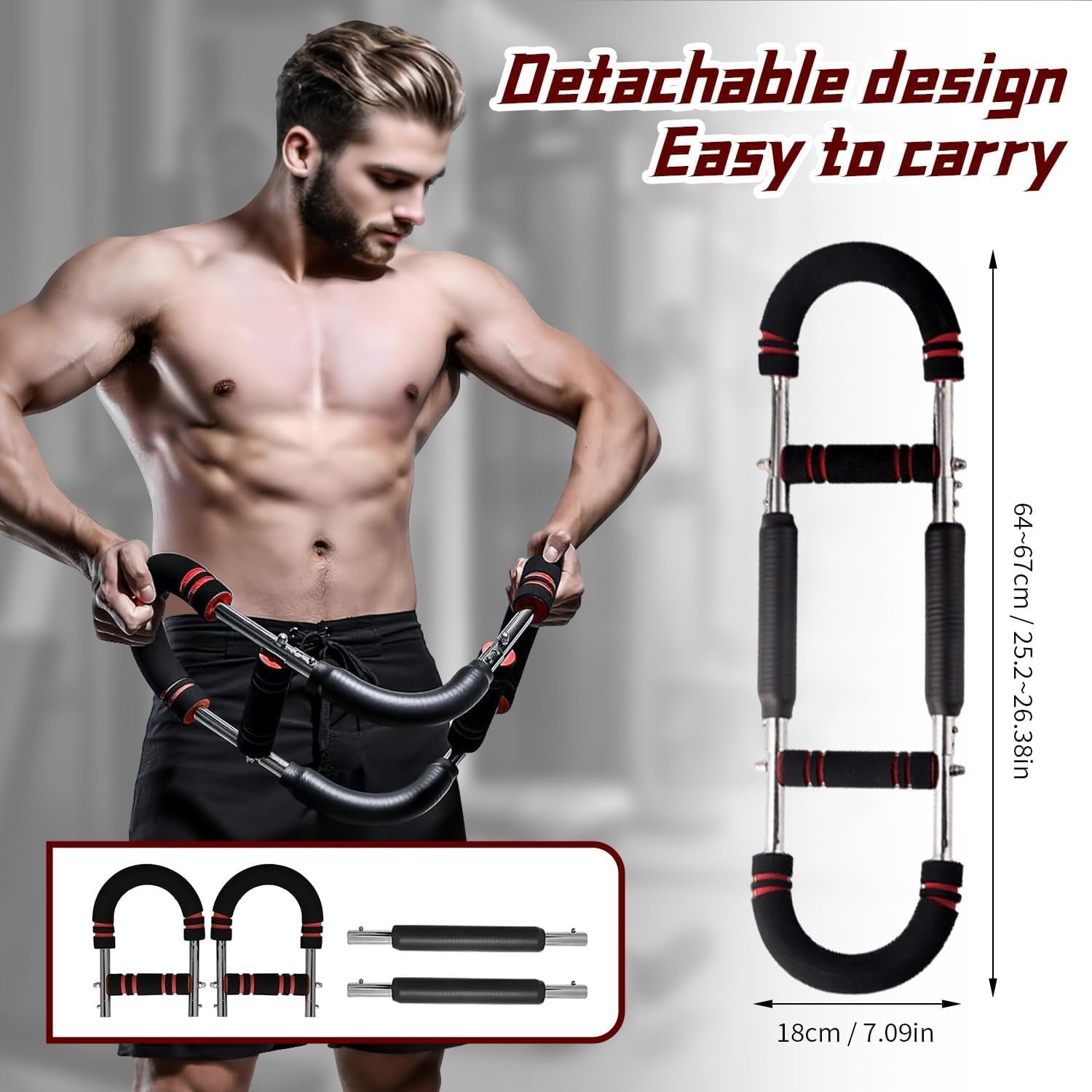 Twister Arm Trainer for Biceps, Chest & Core – Adjustable Resistance Arm Workout Equipment for Home Gym, Strength Training & Muscle Building (40-100 lbs Resistance) - Image 2