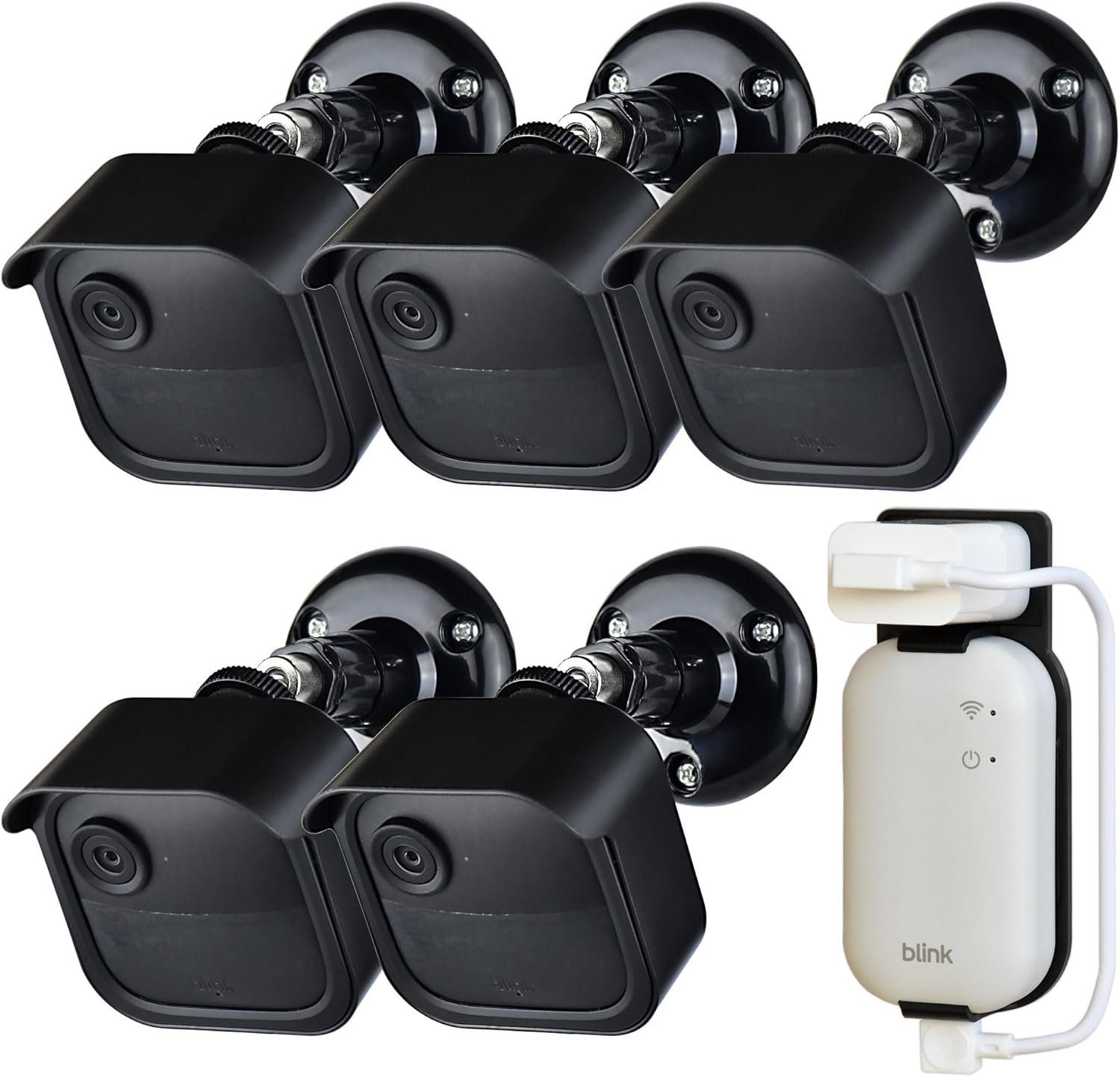 5PACK Blink Outdoor Camera Mount Bracket with Sync Module 2 Outlet Mount for Blink Outdoor 4th/3rd Camera (Blink Camera Not Include)
