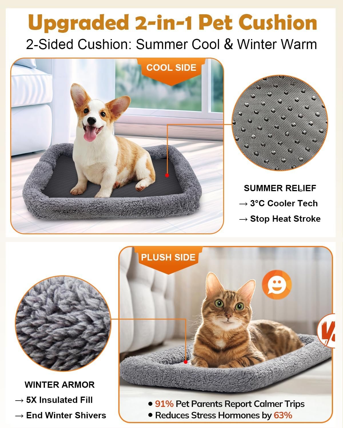 Morpilot Cat Carrier - Cat Carrier Soft for Medium or Large Cats up to 20lbs, with Dual-Sided Cushion, Secure Buckle and Foldable Bowl, Dog Carriers for Small Dogs - Pet Carrier (Dark Gray) - Image 2