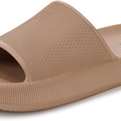 WHITIN Pillow Slippers for Women Non Slip | Cushioned Thick Sole Slides | Quick Drying Bathroom Sandals