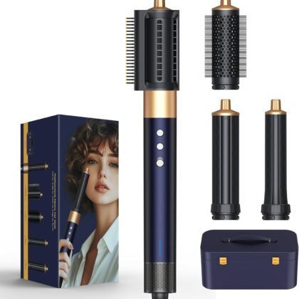 SOUNXUN® Multi Air Styler Wrap (3+2+2+1) 8-in-1 Professional Hair Styler Set - Curling Wand & Straightener Combo with Hair Dryer Brush & Storage Case, Ideal Gift for Women