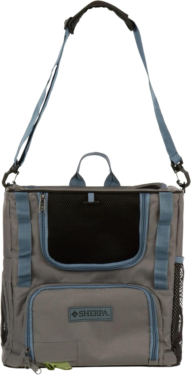 Sherpa Gray Trek Tote 2-in-1 Pet Backpack & Tote for Cats & Dogs, Medium - Image 5